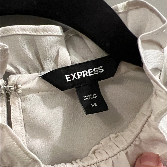 Express Cream Ruffled Blouse - Picture 2 of 2